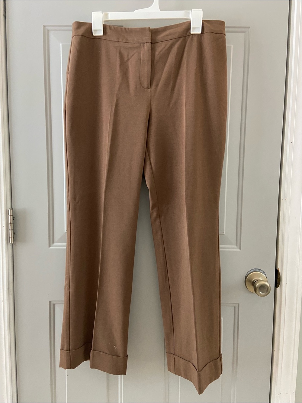 Tailored Brown Straight-Leg Trousers